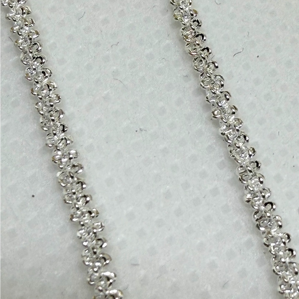 Sparkling .925 Sterling Silver & Rhinestone Bracelet - Picture 6 of 6